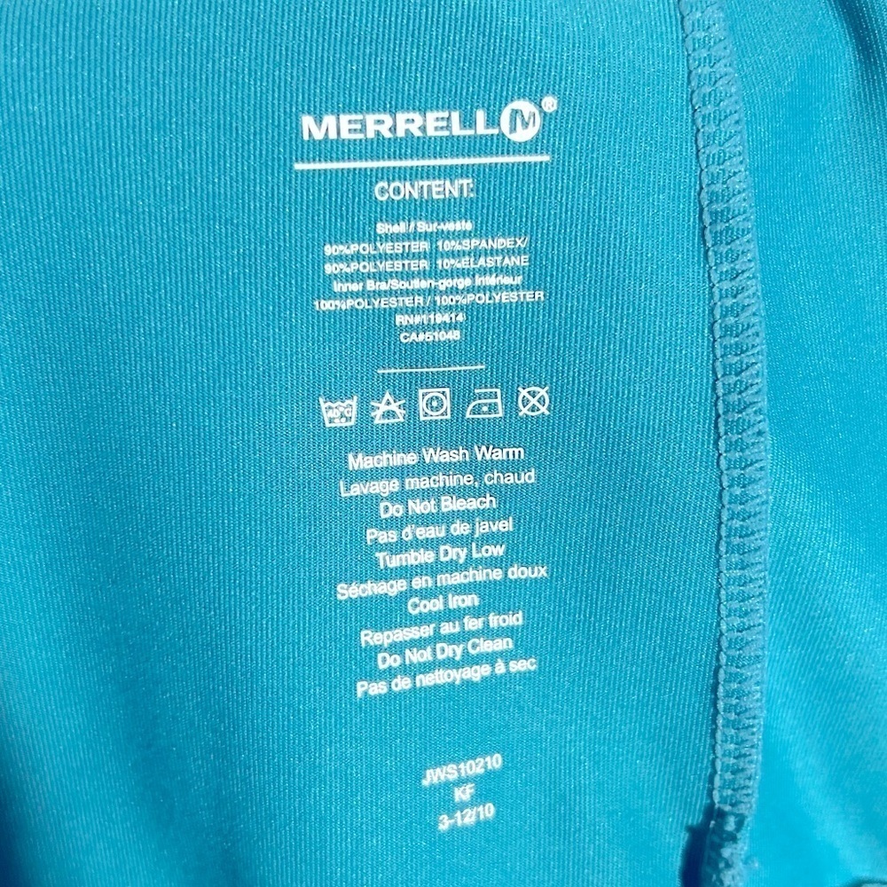 Merrell Opti-Wick Lily UPF 50 Aqua Teal Dress Medium Active Sport Athletic Dress - Picture 11 of 11